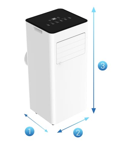 Climative Mobile Klimaanlage 9000 BTU, WiFi Tuya Smart, 2.6 kW, 3-in-1 Portable Air Conditioner, Mit Abluftschlauch, Für Räume bis 26m², Fensterabdichtung