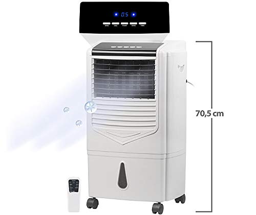 Sichler Haushaltsgeräte Verdunstungs-Luftkühler, 15L, 70W, Oszillation und Timer, Klimagerät ohne Schlauch, Luftkühler, Klimaanlage Abluftschlauch