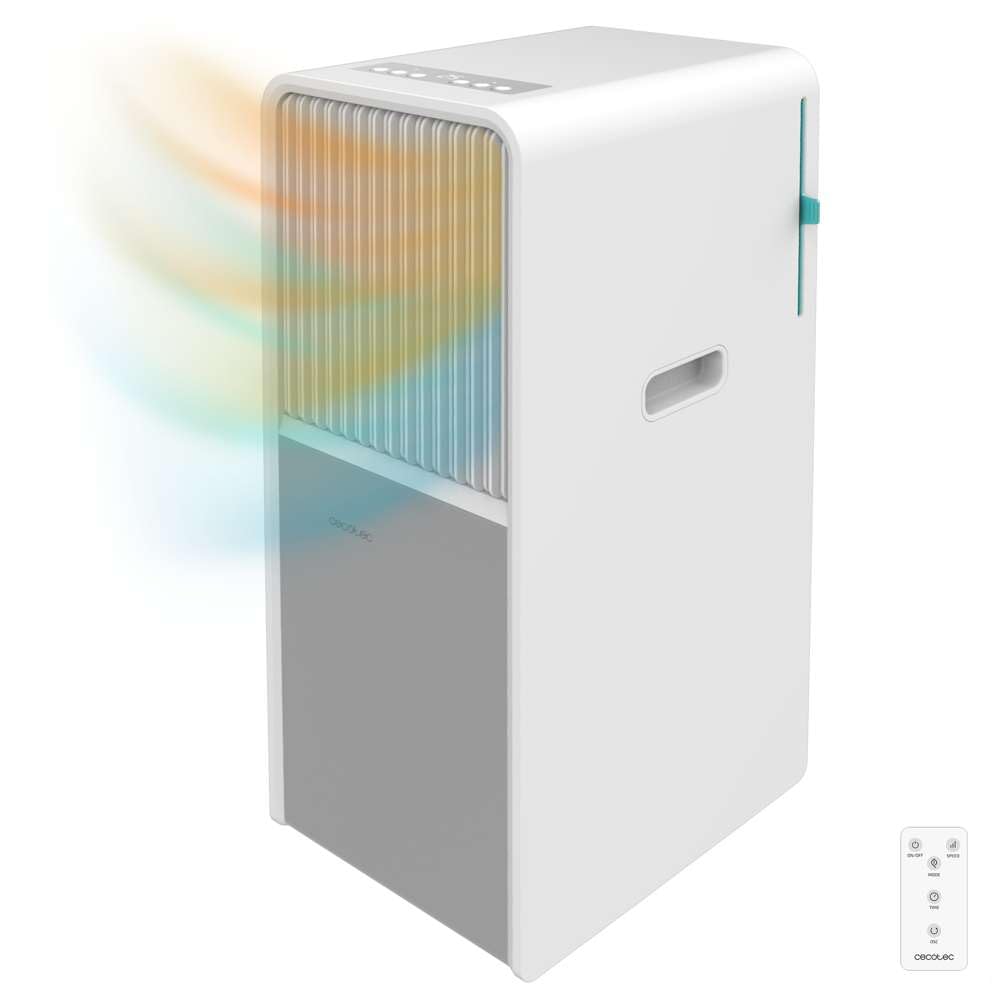 Cecotec ForceClima 9450 Style Mobile Klimagerät, 9000 BTU, Heizfunktion, Abdeckungsbereich 25m², Fernbedienung, LED Touchscreen, 5 Modi, 2 Geschwindigkeiten, Wärmepumpe, Timer