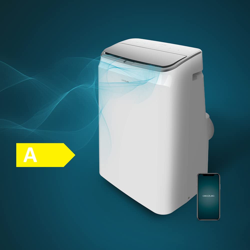 Cecotec ForceClima 14750 ColdundWarm Connected Mobile Klimagerät, 14000 BTU, Fernbedienung, WLAN, Wärmepumpe, 5 Modi, 30m² Abdeckung, Energieklasse A, R290 Gas, 3 Sicherheitsmechanismen