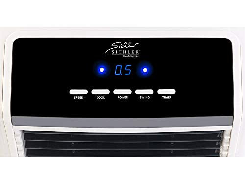 Sichler Haushaltsgeräte Verdunstungs-Luftkühler, 15L, 70W, Oszillation und Timer, Klimagerät ohne Schlauch, Luftkühler, Klimaanlage Abluftschlauch
