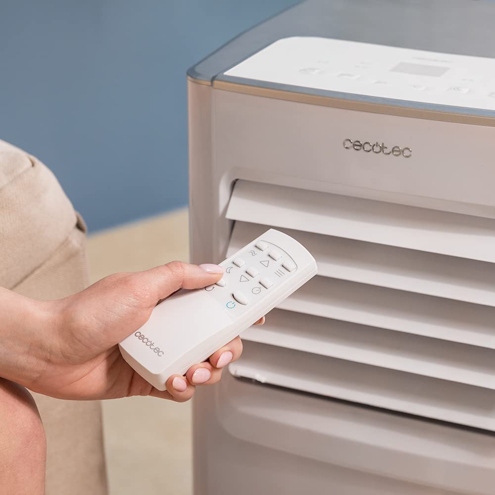 Cecotec Tragbare Klimaanlage ForceClima 7100 Soundlos, 7000 BTU, Soundless Technology, LED Bildschirm, 4 Modi, 2 Geschwindigkeiten, Abdeckung bis zu 15m², Fernbedienung