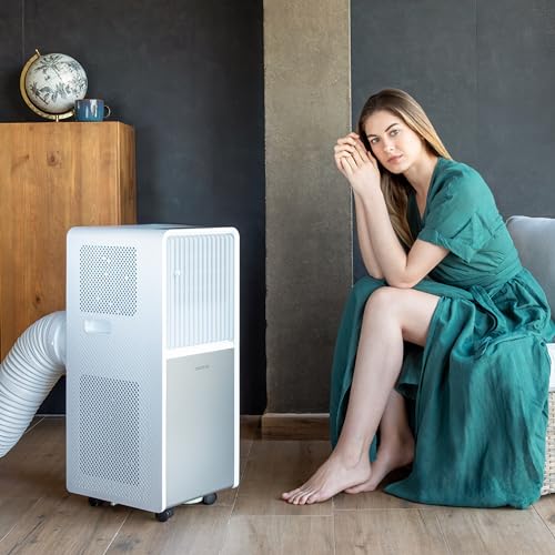 Cecotec ForceClima 9450 Style Mobile Klimagerät, 9000 BTU, Heizfunktion, Abdeckungsbereich 25m², Fernbedienung, LED Touchscreen, 5 Modi, 2 Geschwindigkeiten, Wärmepumpe, Timer