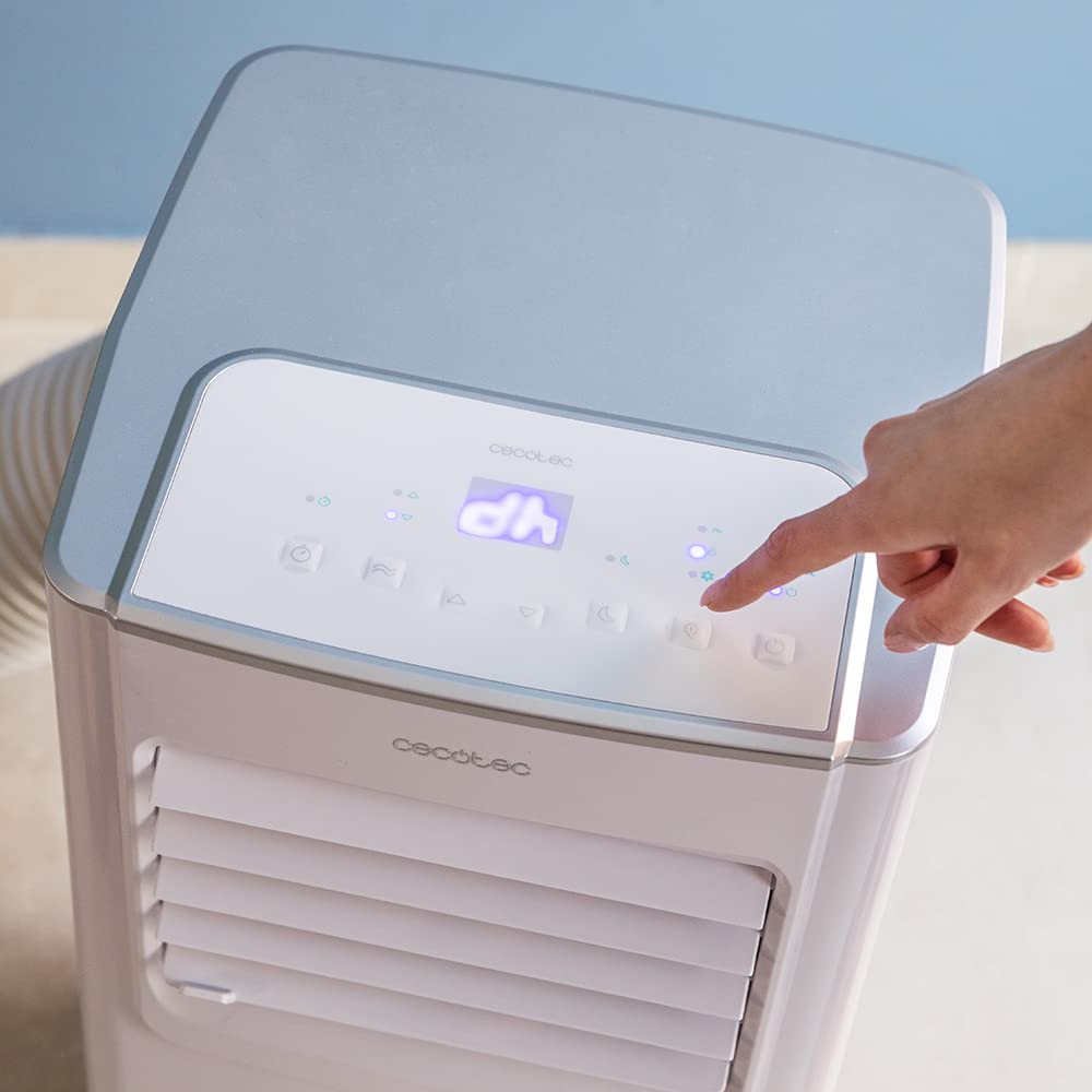 Cecotec Tragbare Klimaanlage ForceClima 7100 Soundlos, 7000 BTU, Soundless Technology, LED Bildschirm, 4 Modi, 2 Geschwindigkeiten, Abdeckung bis zu 15m², Fernbedienung