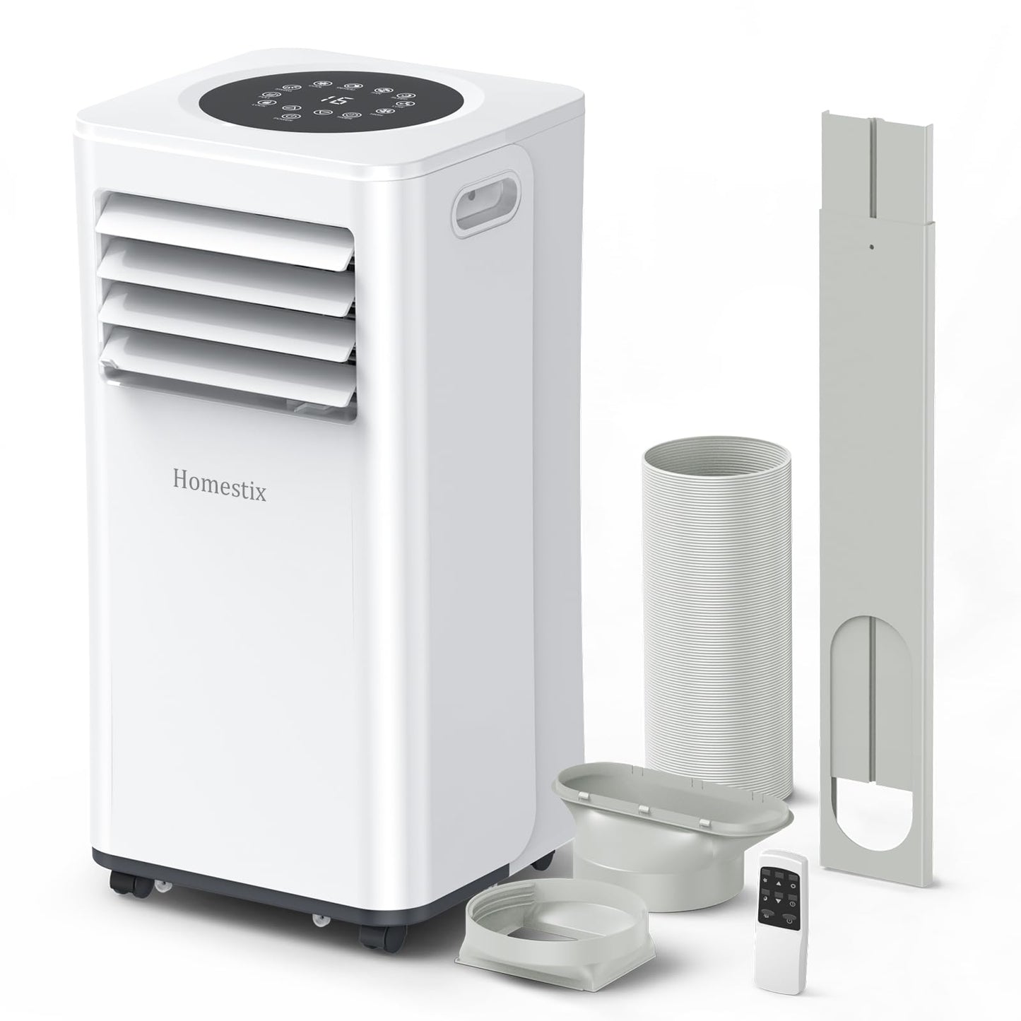 Klimaanlage Mobil 7000 BTU, 4-in-1 Mobile Klimaanlage, Kühlung, Entfeuchtung, 2-Stufige Belüftung, Mobiles Klimagerät mit Abluftschlauch, Digitalanzeige, 24h-Timer, Kühlfläche bis zu 68m³ (25m²)