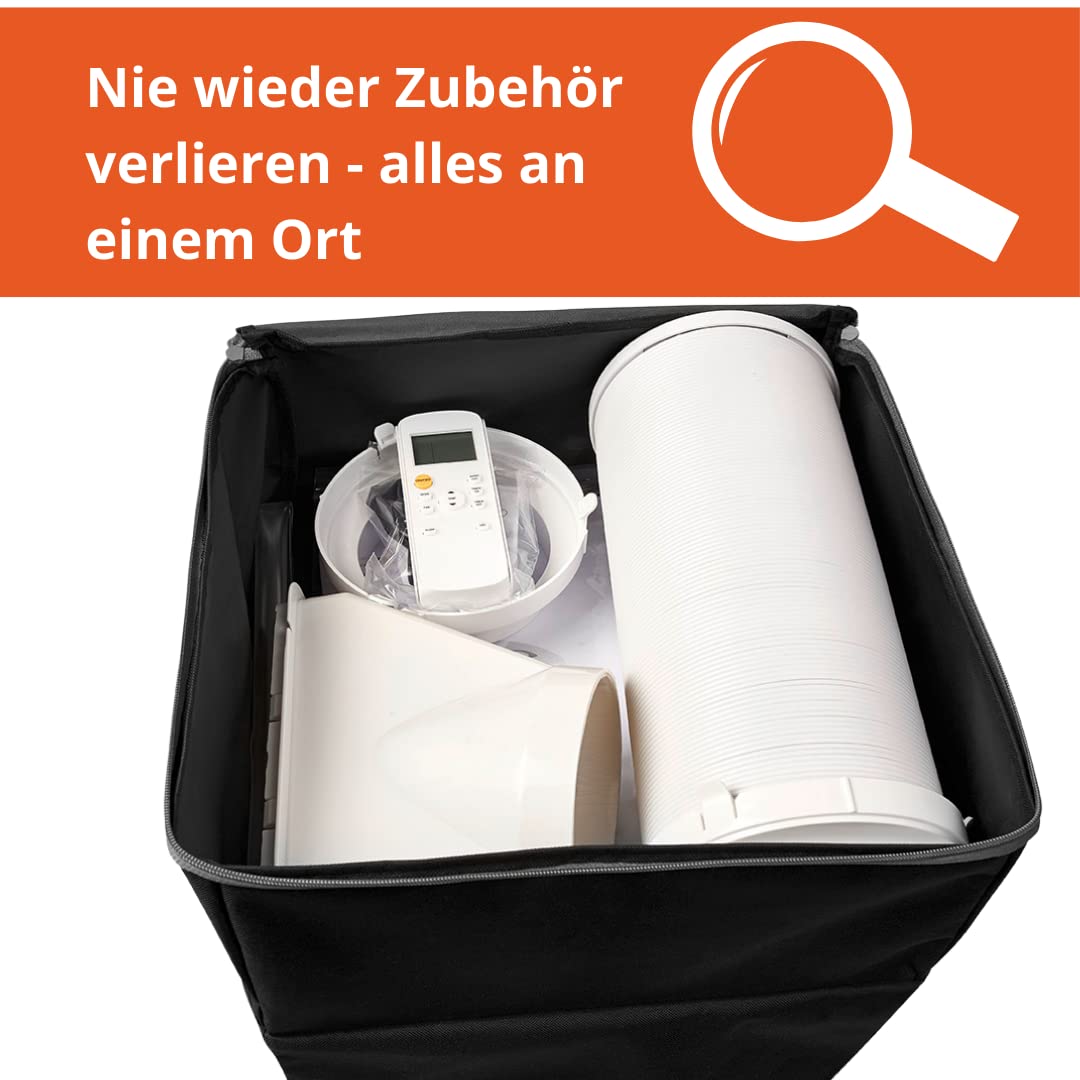 Climia CMK 2600 Mobiles Klimagerät mit Ökologischen Kühlmittel, 3-in-1 Klimaanlage, Aircondition, Ventilator und Luftentfeuchter, Inkl. Schutzhülle