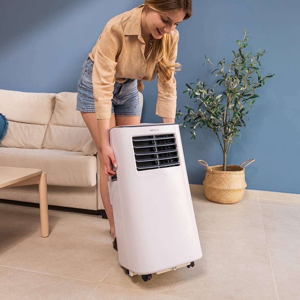 Cecotec Tragbare Klimaanlage ForceClima 7400 Soundless Touch, 7000 BTU, Fernbedienung, Taktile Steuerung, LED Bildschirm, 4 Modi, 2 Geschwindigkeiten, Abdeckung bis 15m²