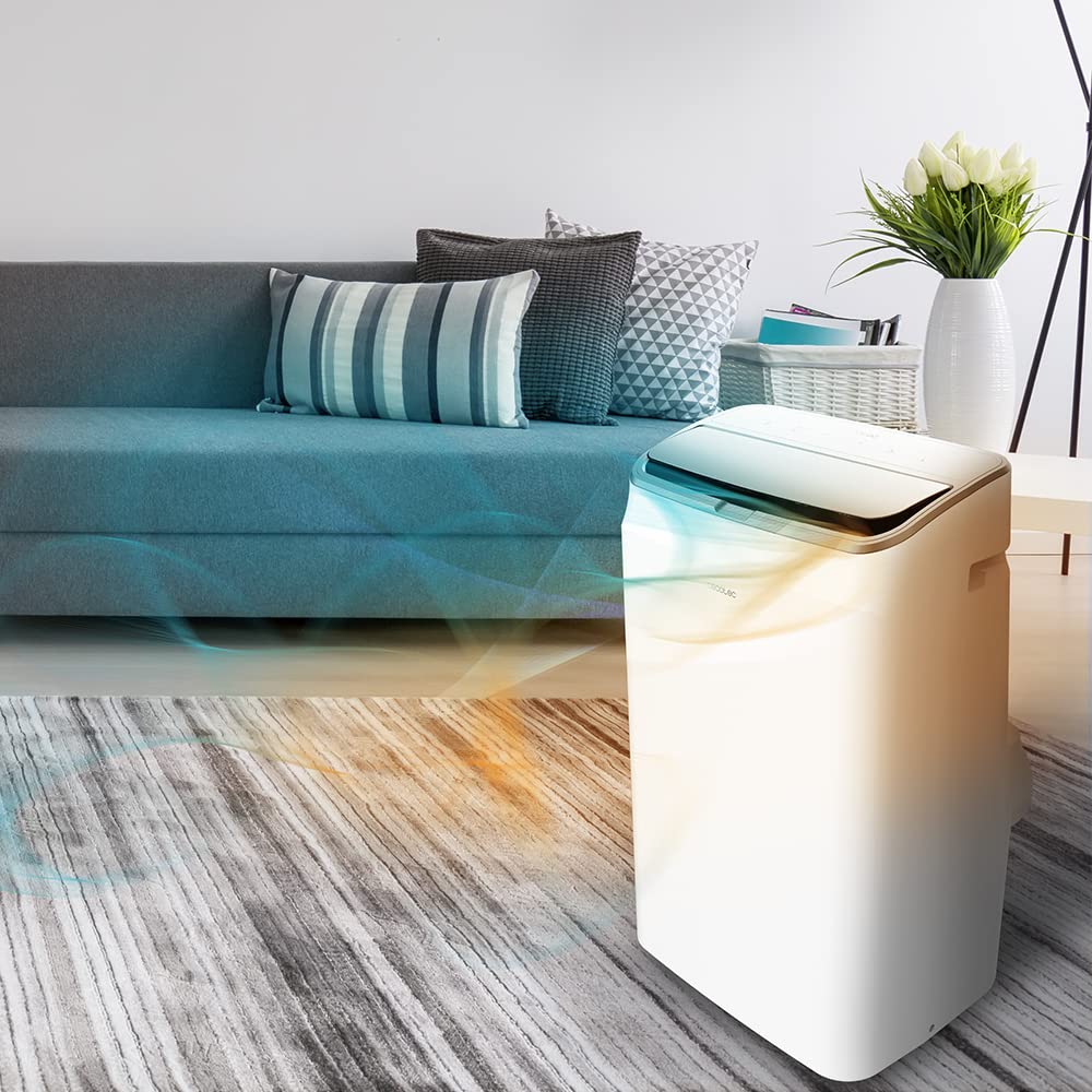 Cecotec ForceClima 14750 ColdundWarm Connected Mobile Klimagerät, 14000 BTU, Fernbedienung, WLAN, Wärmepumpe, 5 Modi, 30m² Abdeckung, Energieklasse A, R290 Gas, 3 Sicherheitsmechanismen