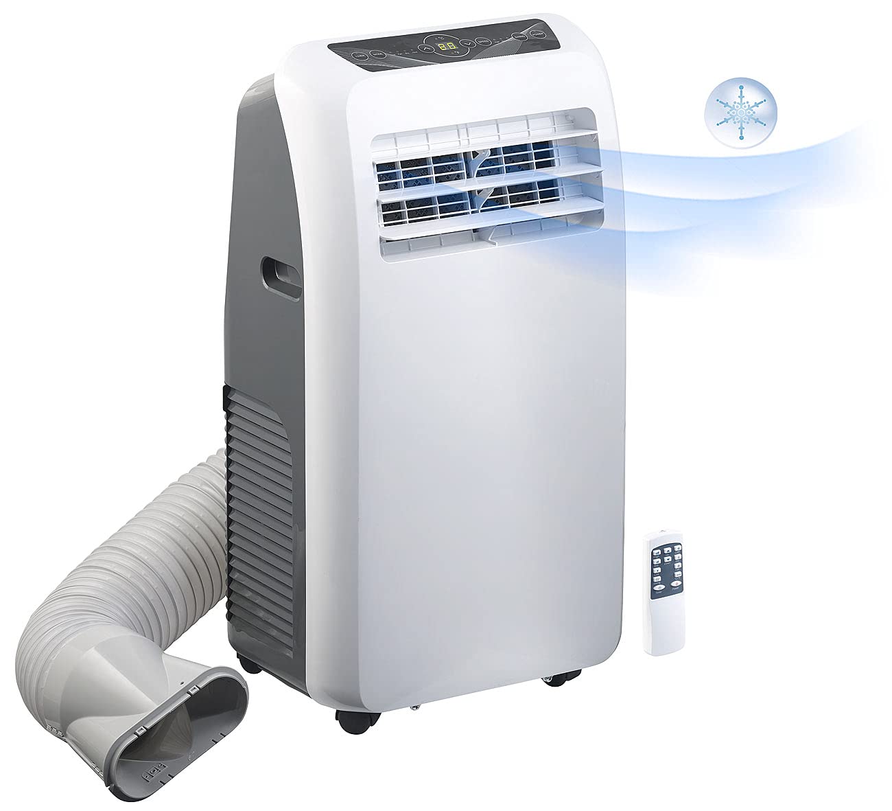 Sichler Haushaltsgeräte Monoblock Klimagerät, Mobile Klimaanlage mit Entfeuchter, 9.000 BTU/h, 2.600 Watt, Transportabel, Ohne Abluftschlauch