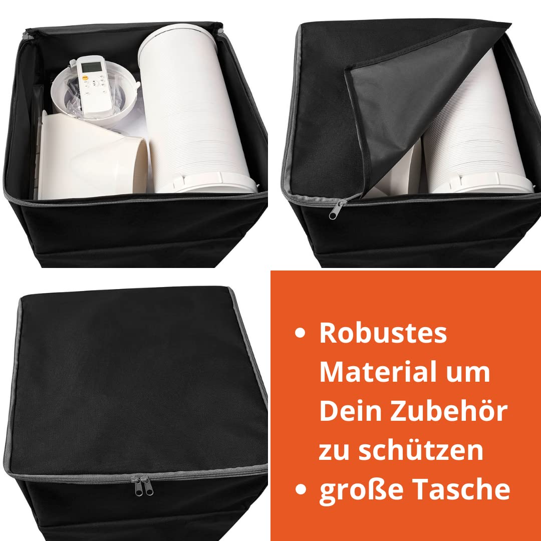 Climia CMK 2600 Mobiles Klimagerät mit Ökologischen Kühlmittel, 3-in-1 Klimaanlage, Aircondition, Ventilator und Luftentfeuchter, Inkl. Schutzhülle