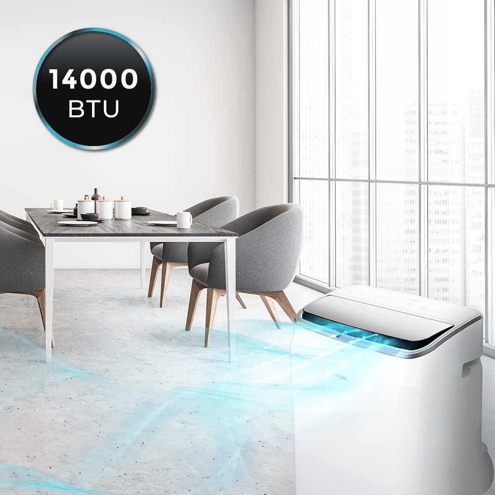 Cecotec ForceClima 14750 ColdundWarm Connected Mobile Klimagerät, 14000 BTU, Fernbedienung, WLAN, Wärmepumpe, 5 Modi, 30m² Abdeckung, Energieklasse A, R290 Gas, 3 Sicherheitsmechanismen