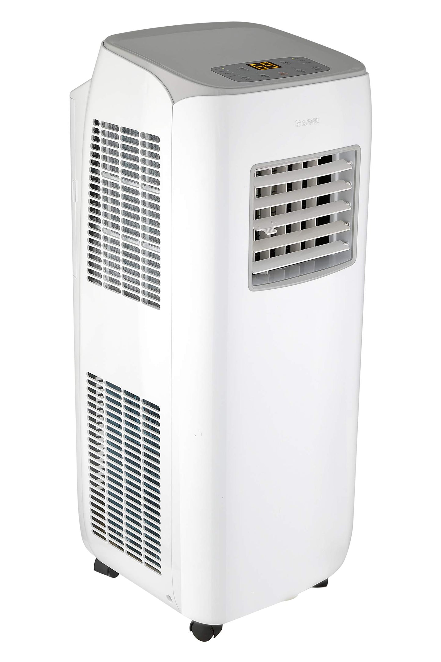 GREE Mobile Klimaanlage PURITY, 2.1 KW / 7000 BTU, 3-in-1 Funktion: Kühlen, Entfeuchten, Ventilieren, R290 Kältemittel, Abluftschlauch, Fernbedienung, Energieklasse A