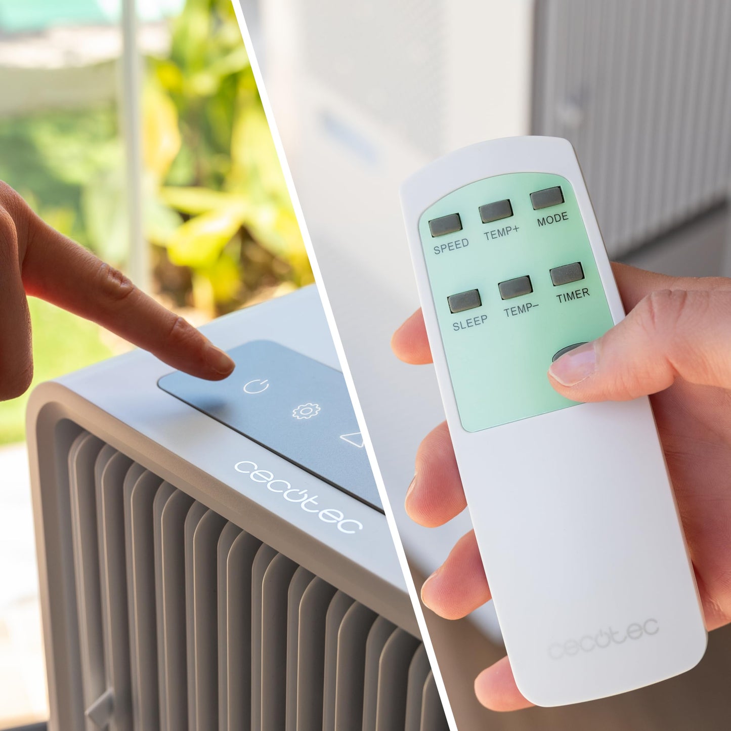 Cecotec ForceClima 7550 Style Connected Mobile Klimagerät, 7000 BTU, Abdeckungsbereich 20m², Fernbedienung, LED Bildschirm, 4 Modi, 2 Geschwindigkeiten, Luftentfeuchter, Timer