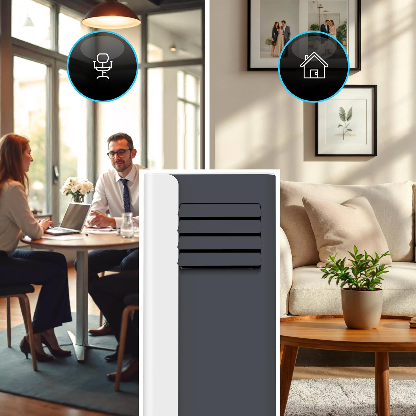 Climative Mobile Klimaanlage 9000 BTU, WiFi Tuya Smart, 2.6 kW, 3-in-1 Portable Air Conditioner, Mit Abluftschlauch, Für Räume bis 26m², Fensterabdichtung