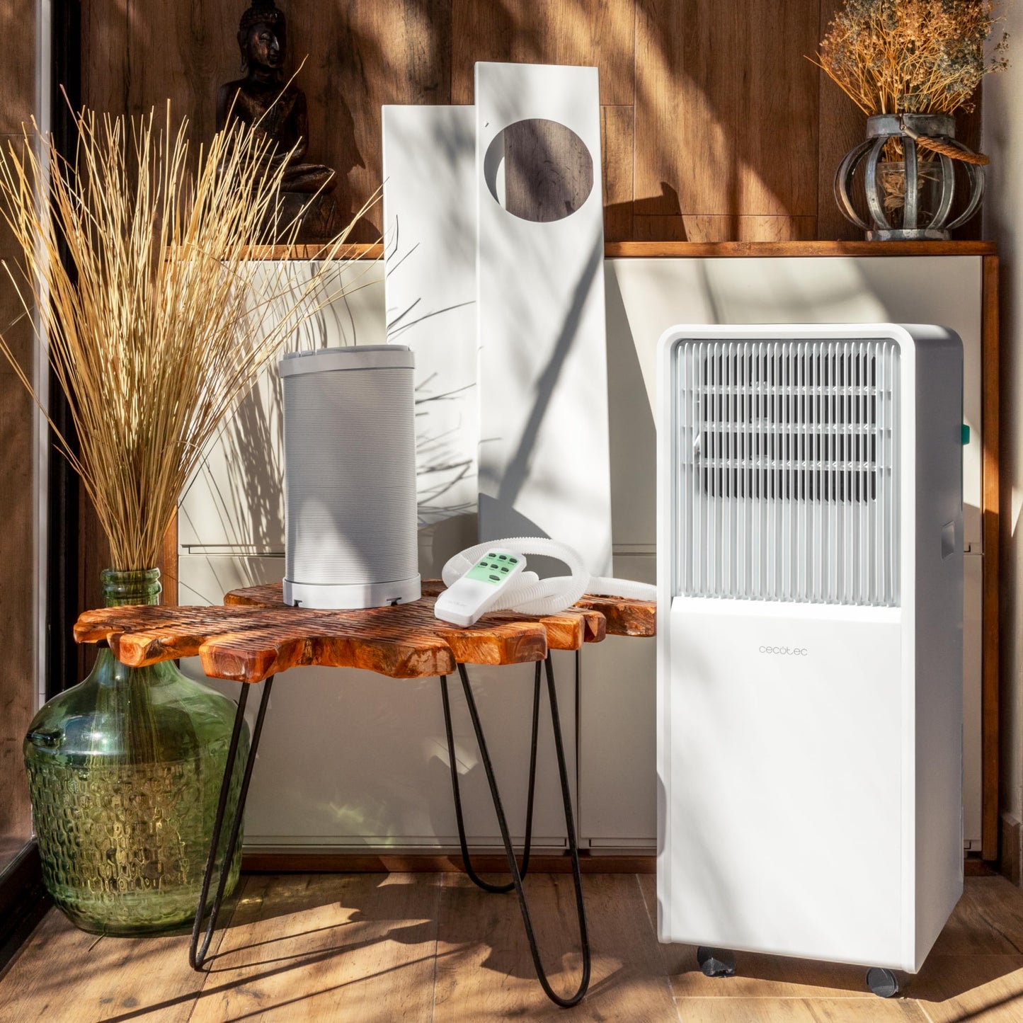Cecotec ForceClima 7550 Style Connected Mobile Klimagerät, 7000 BTU, Abdeckungsbereich 20m², Fernbedienung, LED Bildschirm, 4 Modi, 2 Geschwindigkeiten, Luftentfeuchter, Timer