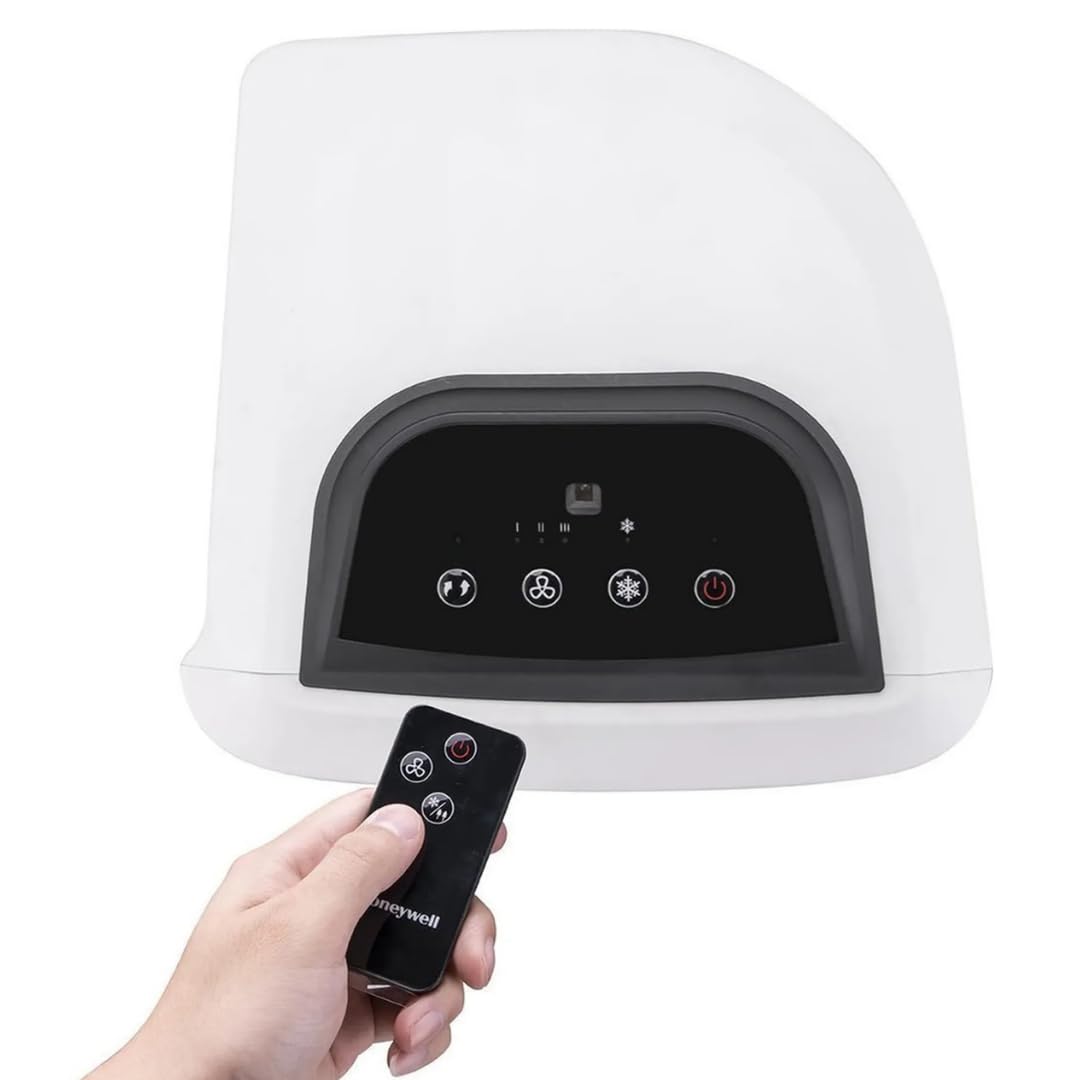 JUNG HONEY TC09F Mobile Klimaanlage ohne Abluftschlauch, 3-in-1 Luftkühler und Ionisator, Leiser Ventilator mit Wasserkühlung, Fernbedienung, 7 Std Timer, Für Alle Zimmer