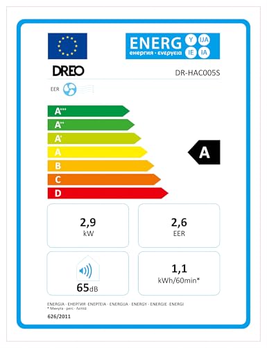 Dreo Tragbare Klimaanlage 10.000 BTU, AC Einheit für Schlafzimmer, Drainagefreie Kühlung, APP/Fernbedienung/Sprachsteuerung, 24h Timer, Ventilator & Luftentfeuchter, AC515S