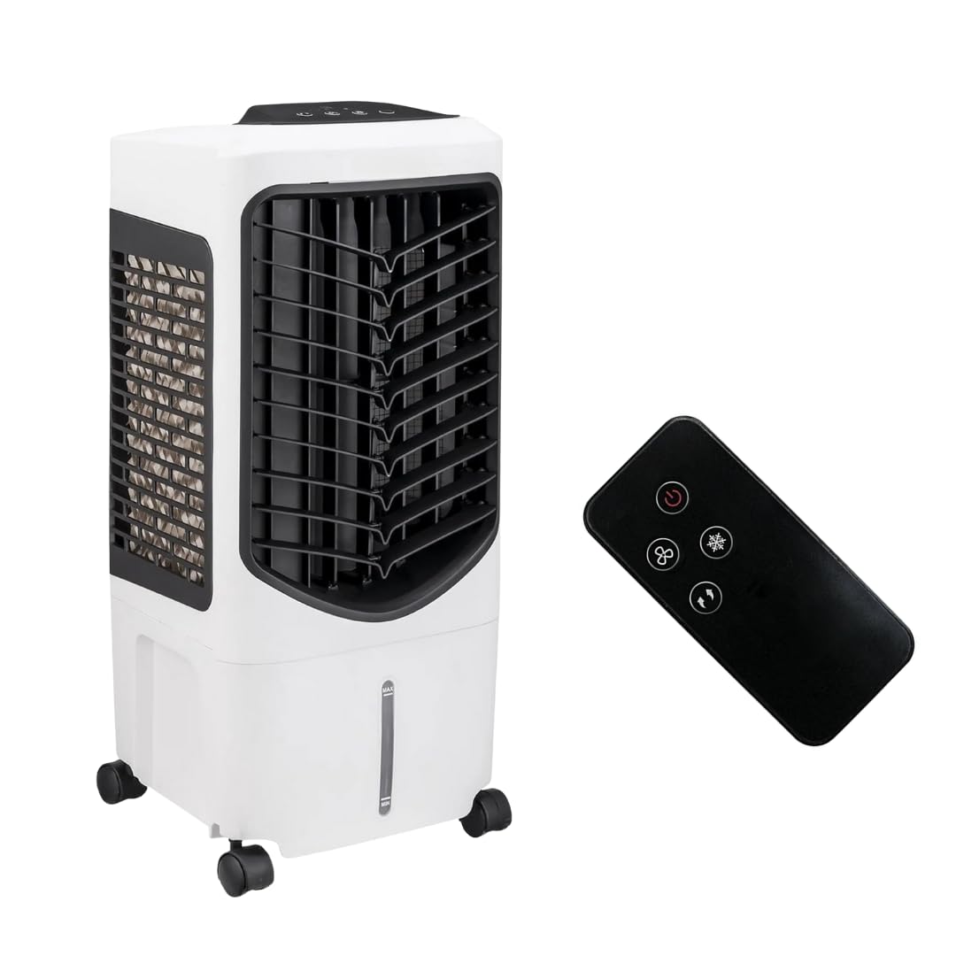 JUNG LIFETIME DAY Mobile Klimaanlage ohne Abluftschlauch, Fernbedienung, Timer, 3-in-1 Luftkühler, Luftreiniger, Luftbefeuchter, Mobiler Ventilator mit Wasserkühlung, Leise