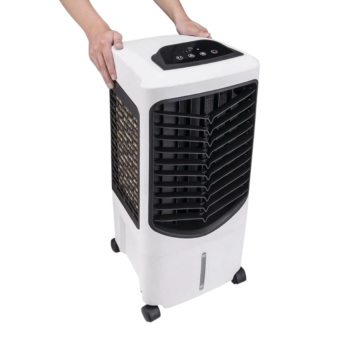 JUNG HONEY TC09F Mobile Klimaanlage ohne Abluftschlauch, 3-in-1 Luftkühler und Ionisator, Leiser Ventilator mit Wasserkühlung, Fernbedienung, 7 Std Timer, Für Alle Zimmer