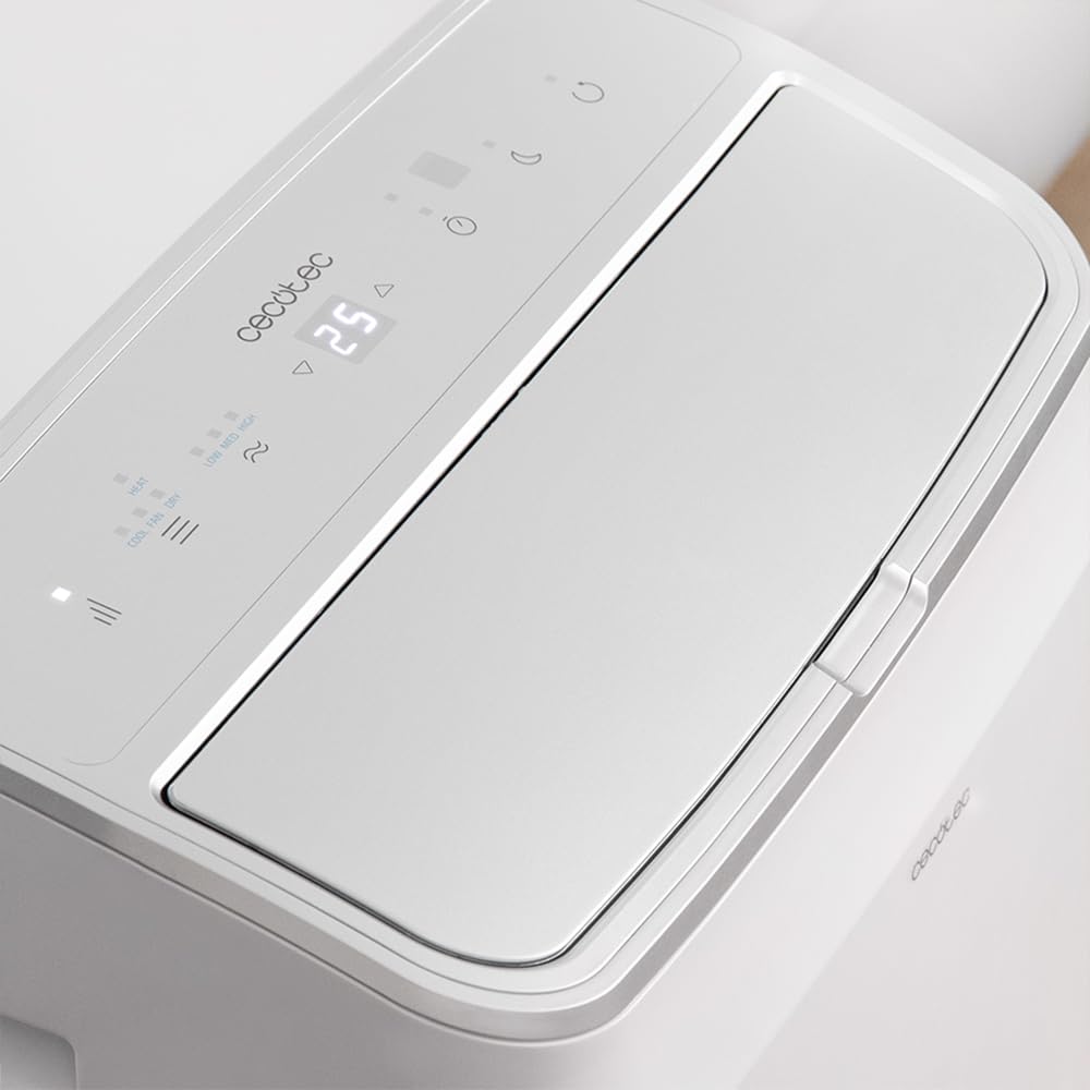 Cecotec Tragbare Klimaanlage ForceClima 12800, 12000 BTU, Fernbedienung, WLAN, Wärmepumpe, LED Bildschirm, 5 Modi, Abdeckung 28m², Soundlos