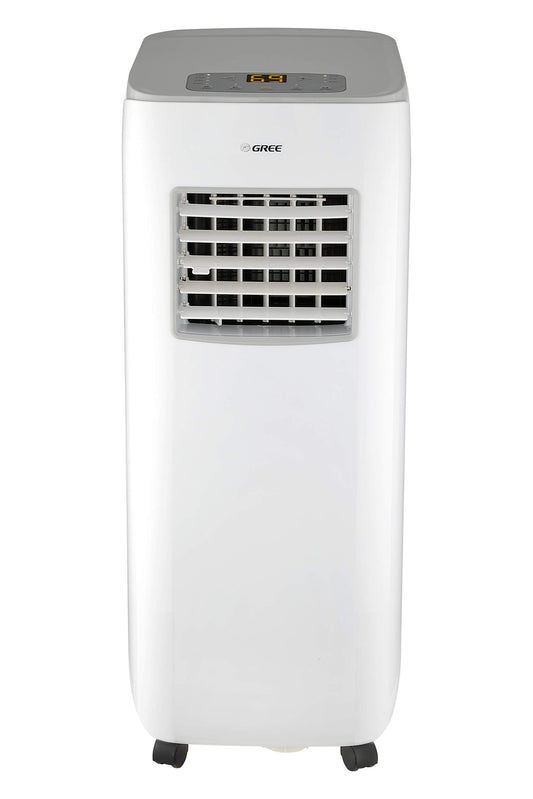 GREE Mobile Klimaanlage PURITY, 2.1 KW / 7000 BTU, 3-in-1 Funktion: Kühlen, Entfeuchten, Ventilieren, R290 Kältemittel, Abluftschlauch, Fernbedienung, Energieklasse A