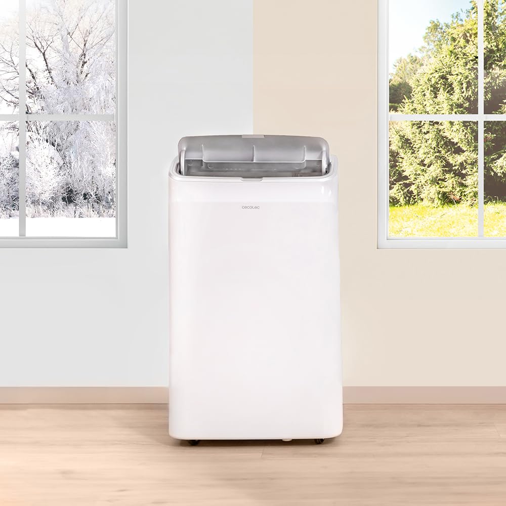 Cecotec Tragbare Klimaanlage ForceClima 12800, 12000 BTU, Fernbedienung, WLAN, Wärmepumpe, LED Bildschirm, 5 Modi, Abdeckung 28m², Soundlos