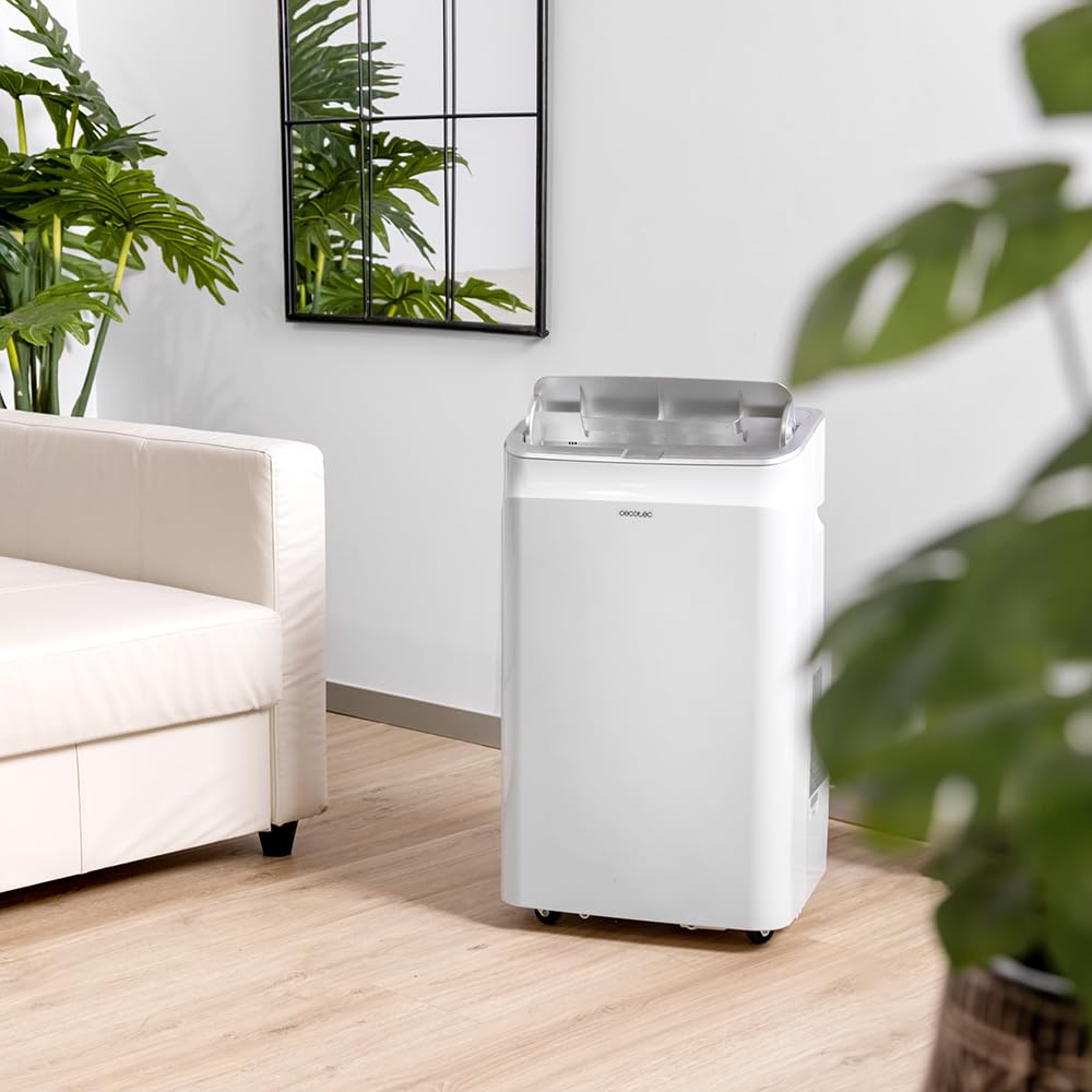 Cecotec Tragbare Klimaanlage ForceClima 12800, 12000 BTU, Fernbedienung, WLAN, Wärmepumpe, LED Bildschirm, 5 Modi, Abdeckung 28m², Soundlos
