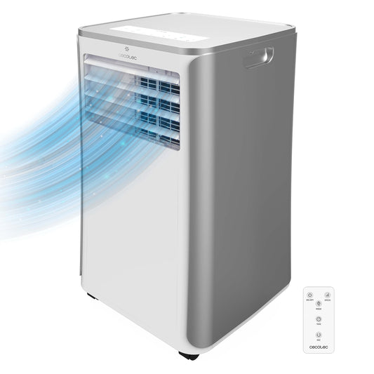 Cecotec Tragbare Klimaanlage ForceClima 9100 Soundless, 9000 BTU, Soundless-Technologie, LED-Display, 4 Modi, 2 Geschwindigkeiten, Abdeckung bis 25m², Fernbedienung