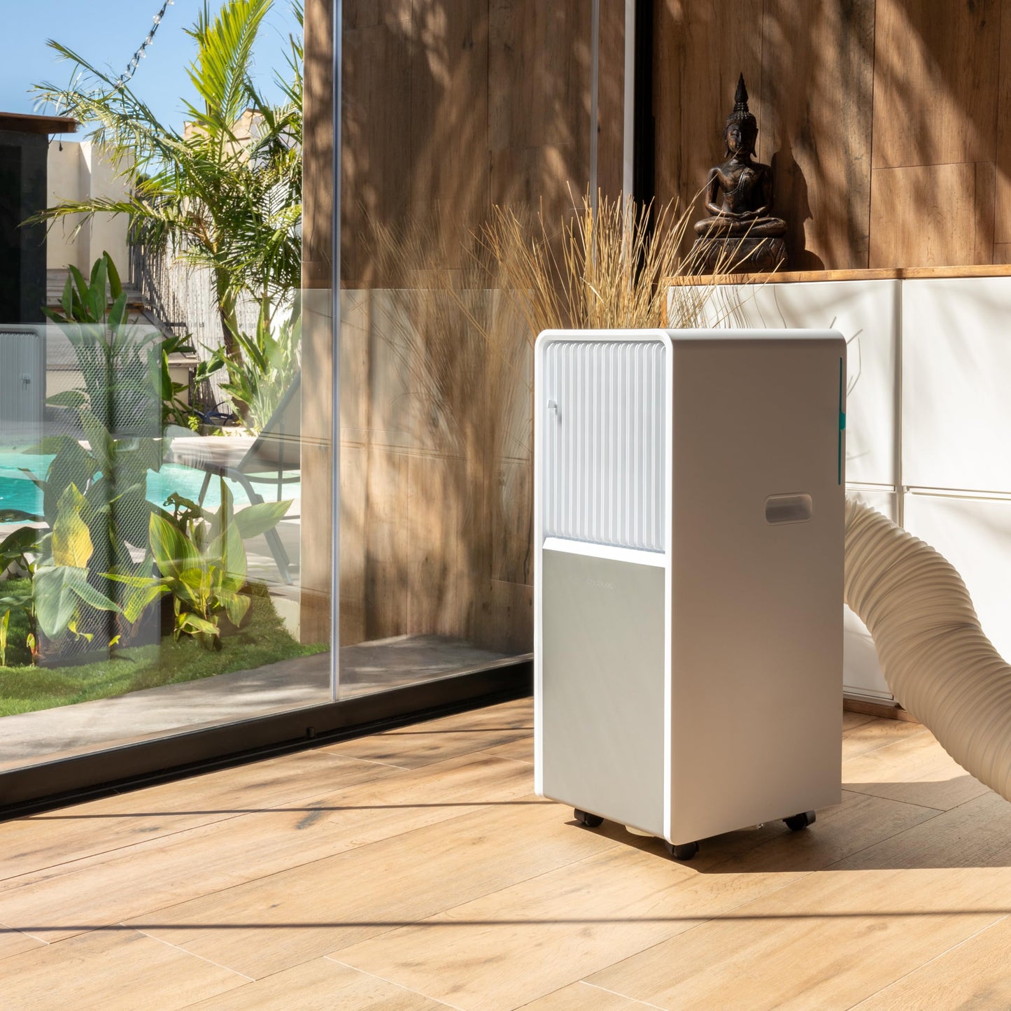Cecotec ForceClima 9450 Style Mobile Klimagerät, 9000 BTU, Heizfunktion, Abdeckungsbereich 25m², Fernbedienung, LED Touchscreen, 5 Modi, 2 Geschwindigkeiten, Wärmepumpe, Timer